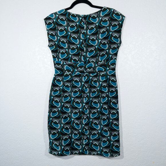 Kensie Blue‎ Patterned Cotton & Silk Blend A-Line Dress Size Small - Picture 5 of 6